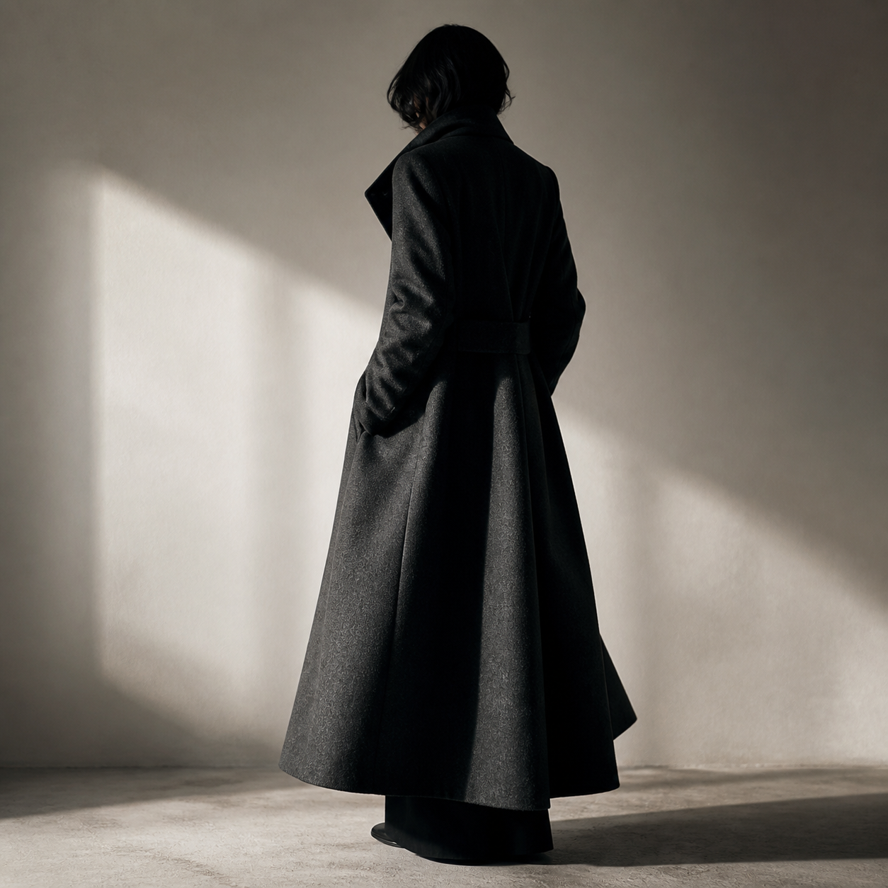 Anonymous charcoal fashion silhouette